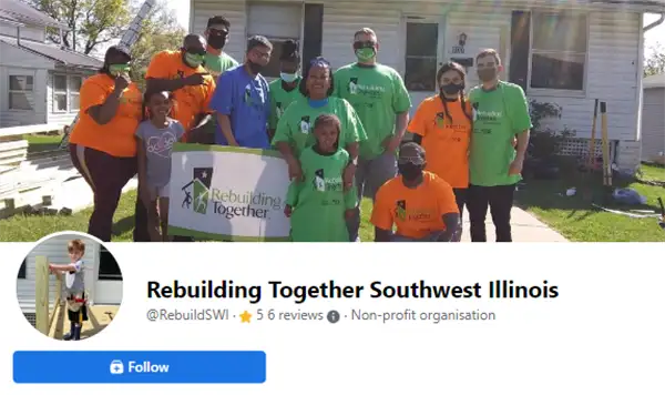 Rebuilding Together SWI facebook page screenshot - Southwest Illinois