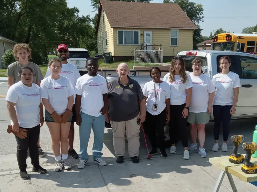 Rebuilding Together Southwest Illinois - Wheelchair Ramp and deck replacement & a visit from the Mayor! - August 2023