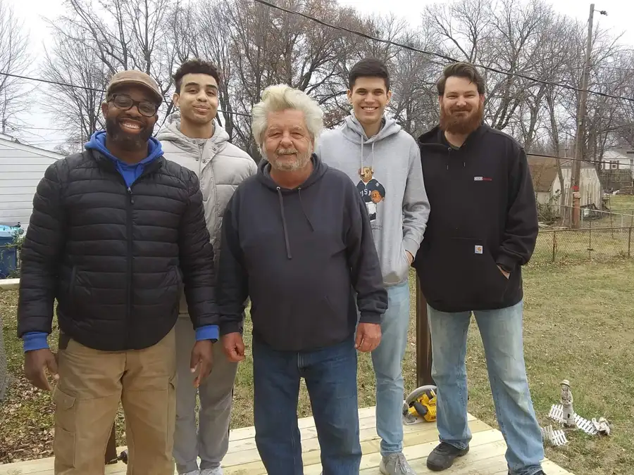 Rebuilding Together Southwest Illinois - Deck rebuild project for local veteran - December 2022